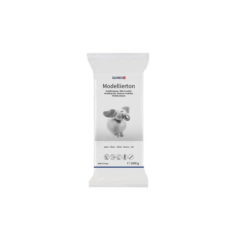 Glorex Glorex Modellierton weiss bianco