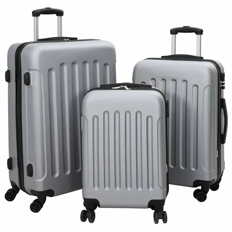 Valise 3 pièces Argenté 50 x 31 x 78 cm Plastic ABS