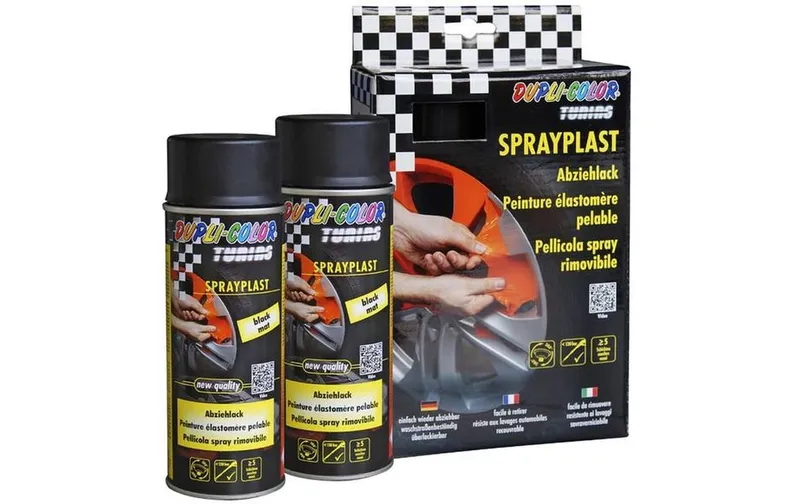 DUPLI-COLOR Sprühfolie glänzend Set, Schwarz
