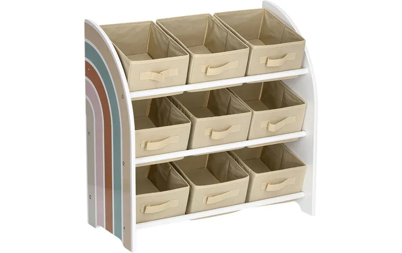 Zeller Present Kindeétagère Rainbow avec 9 Boxen 65 x 30 x 64 cm