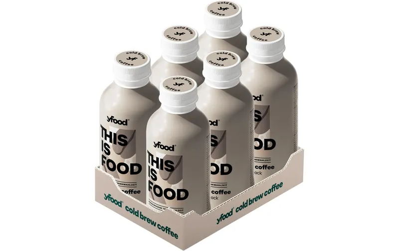 YFOOD Trinkmahlzeit Cold Brew Coffee 6 x 500 ml