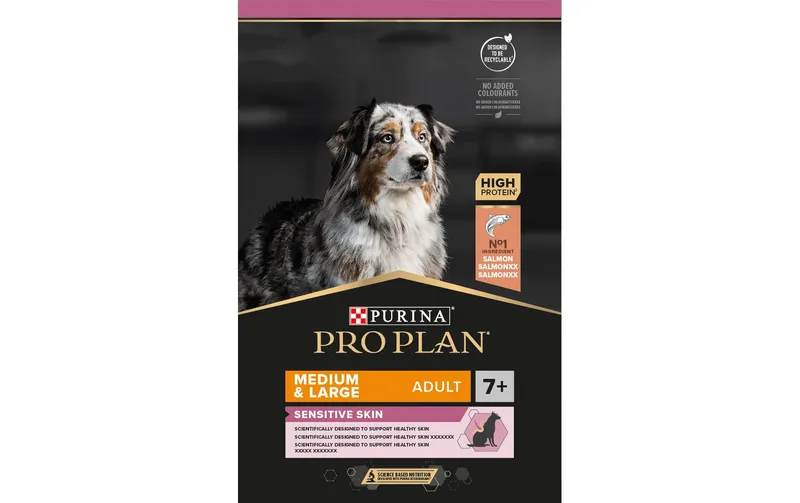 Purina Pro Plan Trockenfutter M/L Adult 7+ Sensitive Skin Lachs, 3 kg