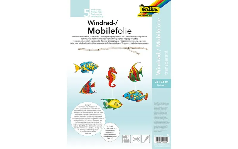 Folia Mobilefolie transparent 0.4 mm 23 x 33 cm