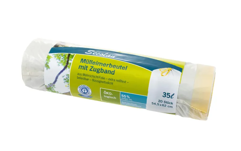 Haushaltsware sacs poubelle pRolle 35 l, 20 pièces, blanc