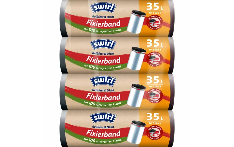 Swirl sacchi spazzatura Fixierband 35 l, 4 x 10 pezzi