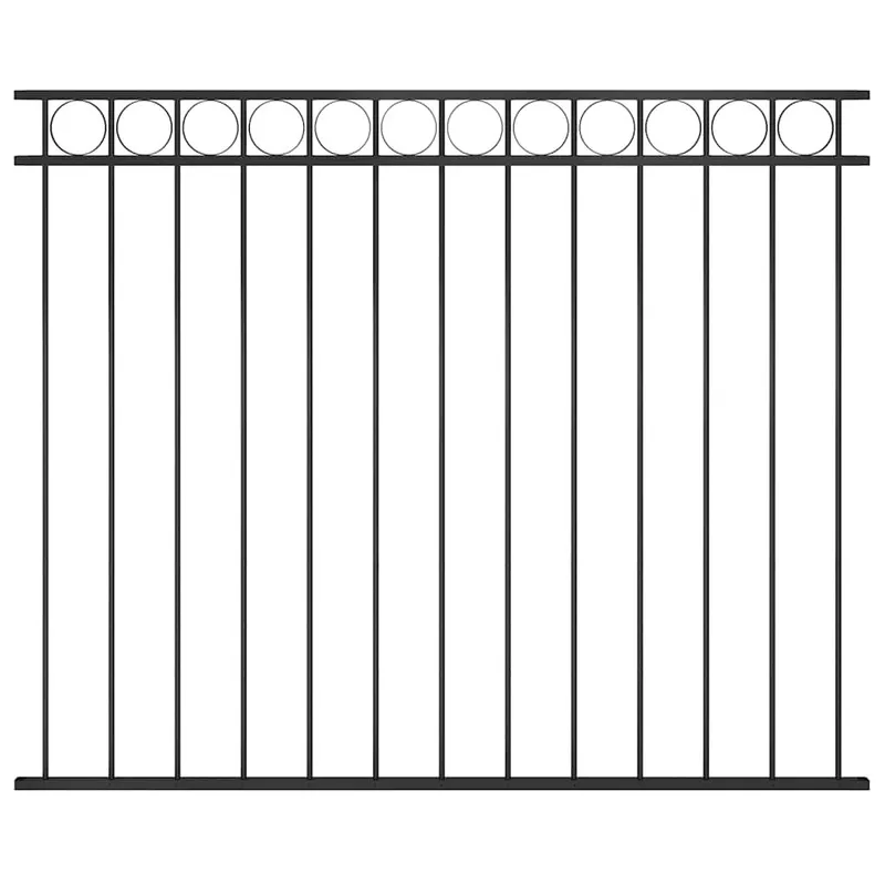 Zaunelement ASSEN Stahl 163x150 cm Schwarz