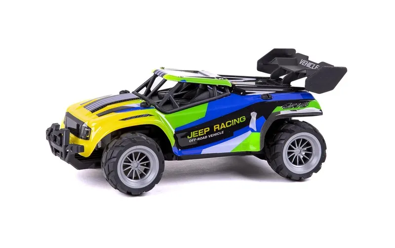 TEC-TOY Buggy Jeep Racing blu/verde, 1:18