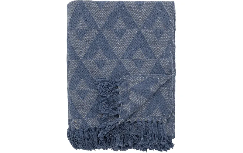 Bloomingville Decke Udine 130 x 160 cm, blue
