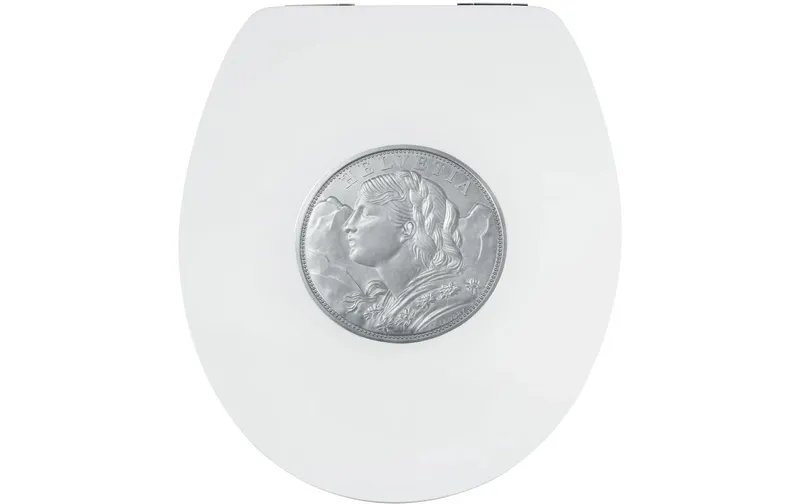 diaqua® Toilettensitz Gondo Silber/Weiss