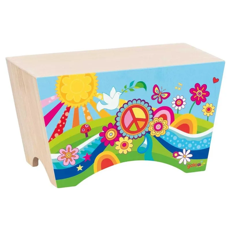 Goki Musikinstrument Cajon Blumenwiese 30 x 15.5 x 17 cm