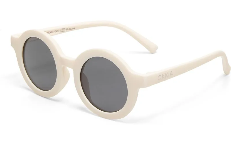 OKKIA Kinder-Sonnenbrille Tondo, 6-10 Jahre Whister White