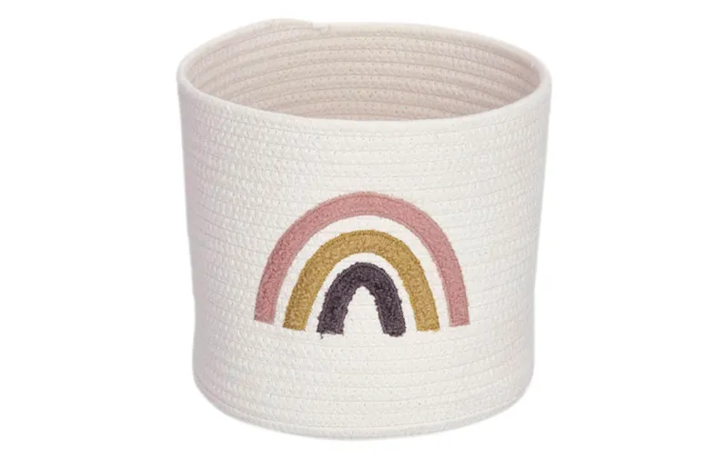 Zeller Present Spielzeugkorb Rainbow white 25 x 22 cm