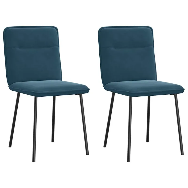 Esszimmerstühle 2 Stk. blu Samt