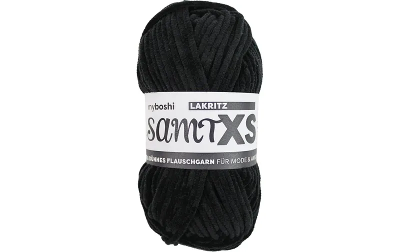 myBoshi Wolle Chenille Samt XS Lakritz