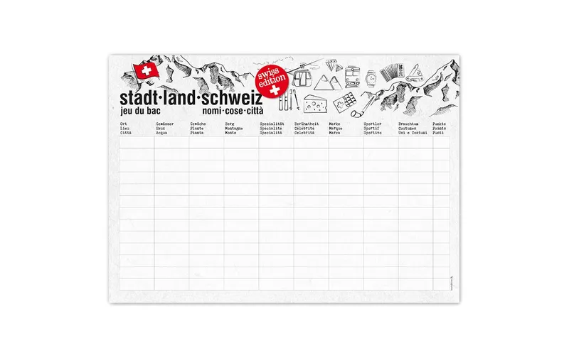 Trendform Tischset STADT-LAND-CH 42 cm x 29.7 cm