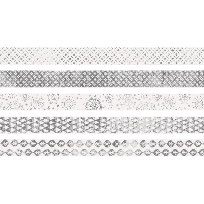 Heyda Washi Tape Noël Élégant Argent