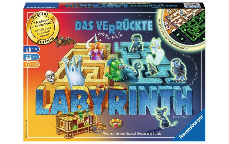 Ravensburger Familienspiel il verrückte Labyrinth Glow in the Dark