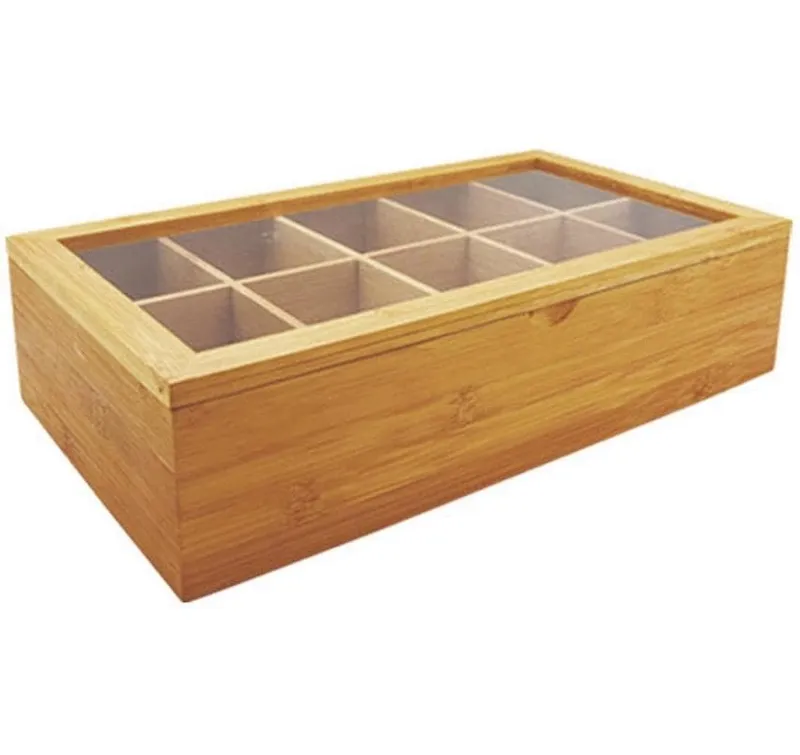 Stronghold Teebeutel-Box Teabox Bambus avec 10 Fächern