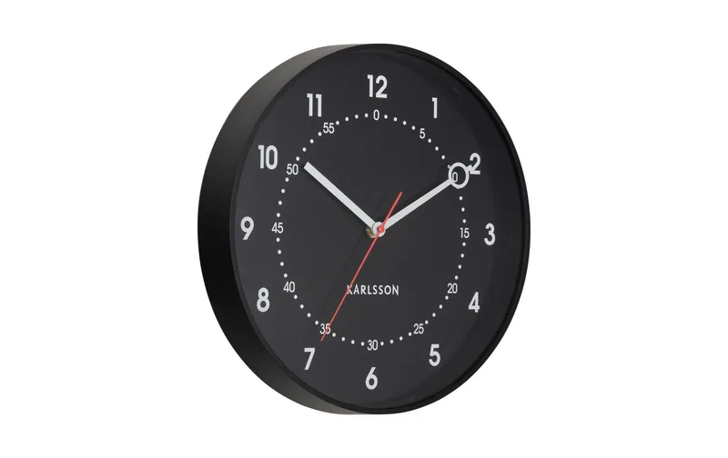 KARLSSON Wanduhr Fresco 31.5 cm, Black