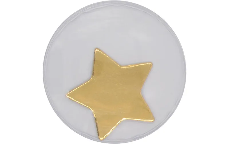 Glorex Wackelaugen Stern gold 35 mm selbstklebend, 4 pièces
