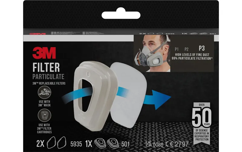3M Ersatzfilter 5935 P3 pour Serie 6000 & 7000, 1 Paar