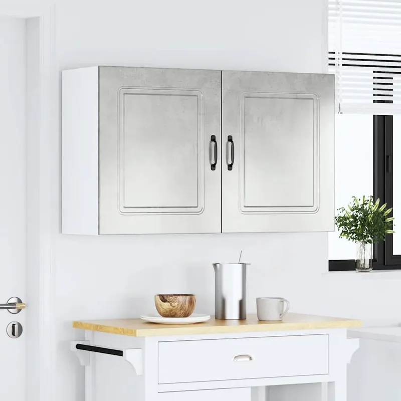 Küchen-Hängeschränke 2 Stk. Kalmar Betongrau derivato del legno