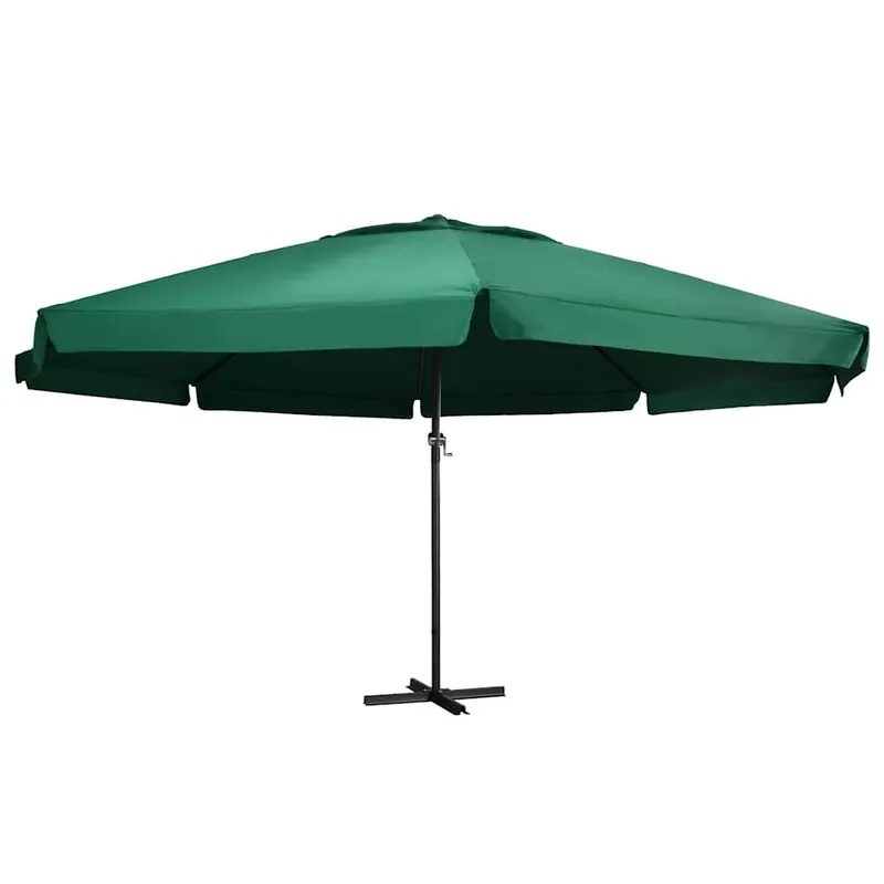 Sonnenschirm mit Aluminium-Mast 600 cm verde