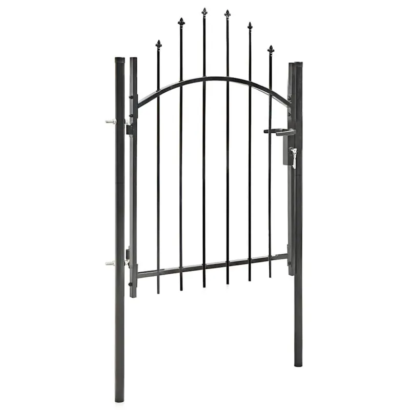 Portail de jardin Woerden acier 1x1 m noir