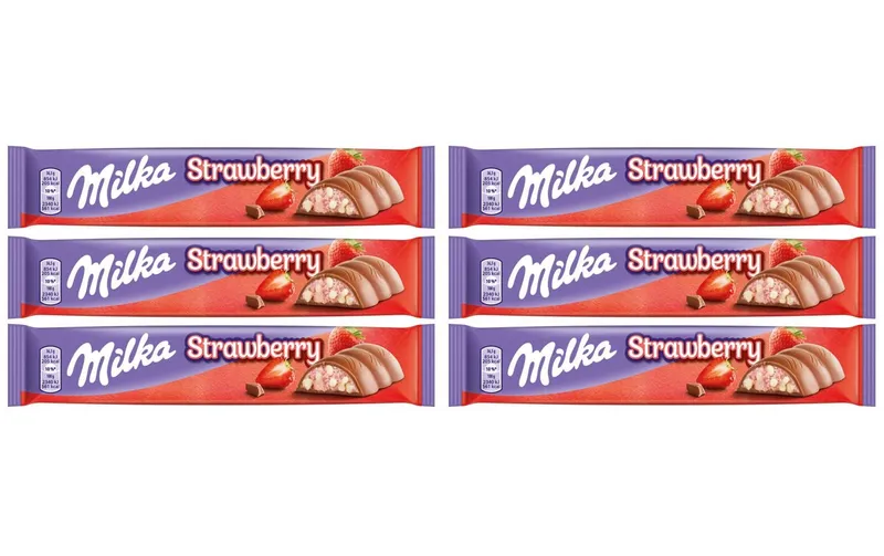 Milka Schokoladenriegel Erdbeer 6 pezzi