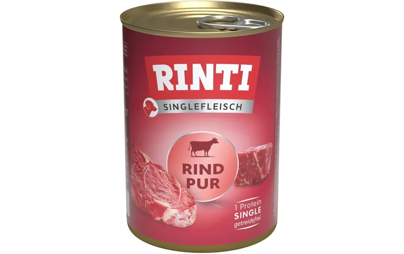 Rinti Nassfutter Singlefleisch Dose Rind Pur, 400 g