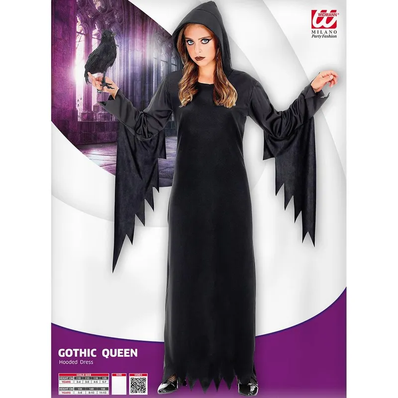 Kostüm Gothic Queen 164cm schwarz