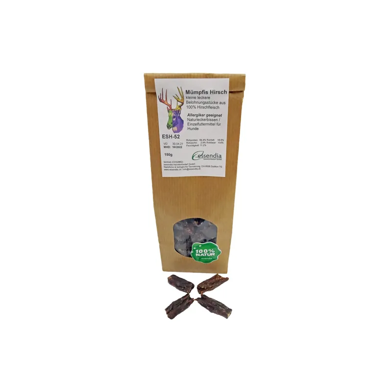 essendia Kausnack Hirschmümpfis, 150 g