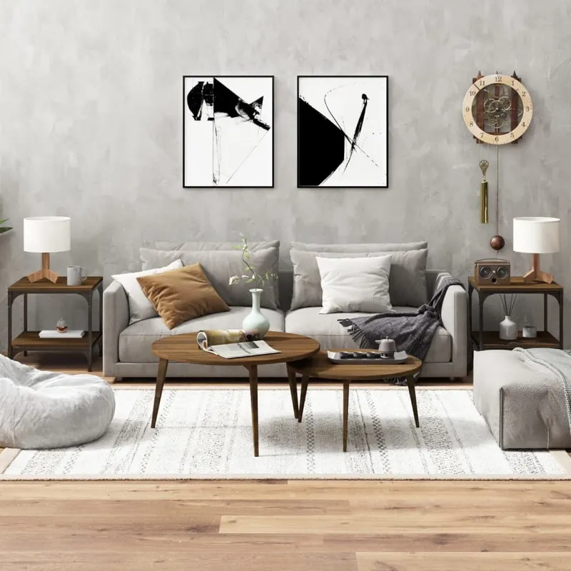 Beistelltische 2 Stk. marrone Eiche 40x40x40 cm derivato del legno