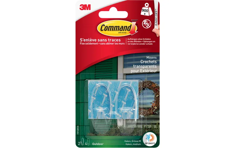 Command Haken Command M Outdoor transparent, 900 g