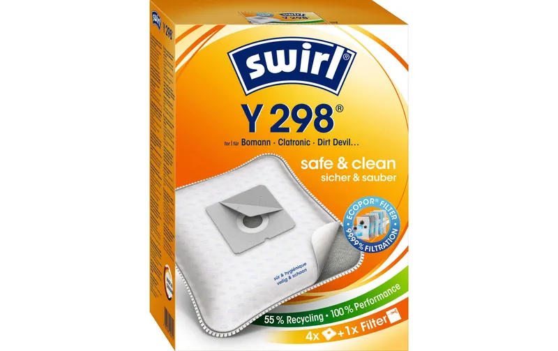 Swirl Staubfilterbeutel Y 298 EcoPor 4 pezzi