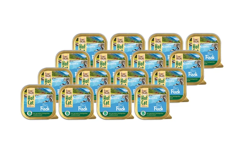 HofCat Nassfutter Fisch, 16 x 100g