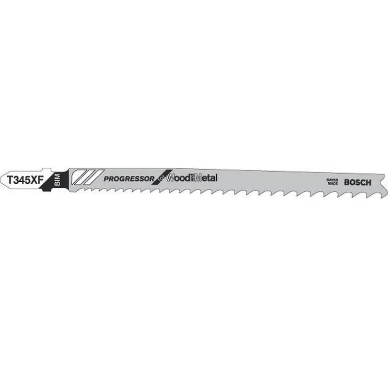 Bosch Professional Stichsägeblatt T 345 XF Progressor Wood and Metal, 5 pieces