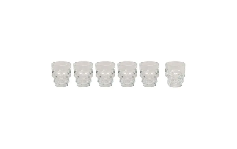 G. Wurm Schnapsglass Totenkopf 15 ml, 6 pieces, transparent