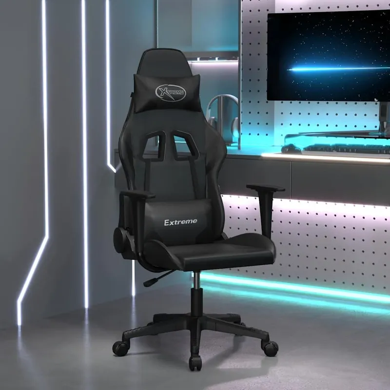 Chaise de jeu Noir Similicuir