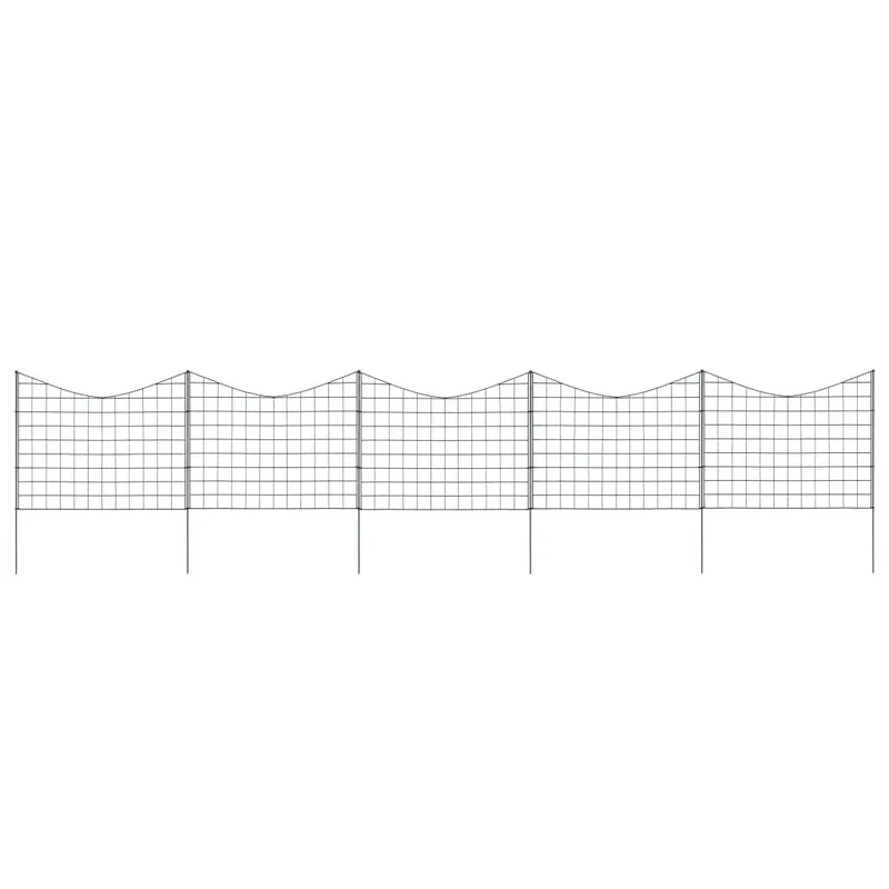 Gartenzaun Set Konkav 77,5x64 cm Grün