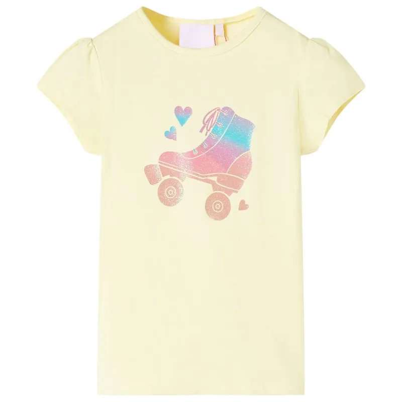 T-shirt per bambini Giallo Chiaro 128