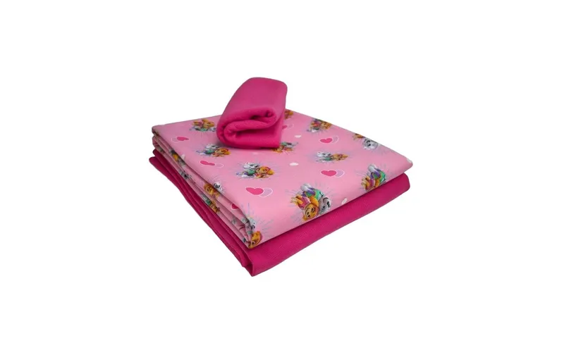 tissue tissu Paw Patrol Herzen pink 3-teilig 2 x 1 m