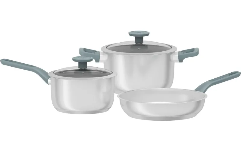 BergHOFF Kochtopf-Set Leo Bolt Ocean 5-tlg. 18 cm/20 cm/24 cm