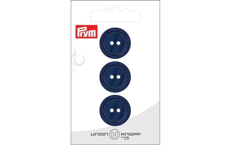 Prym Union Knopf Knöpfe Polyester 20 mm, 3 pezzi, Marineblau