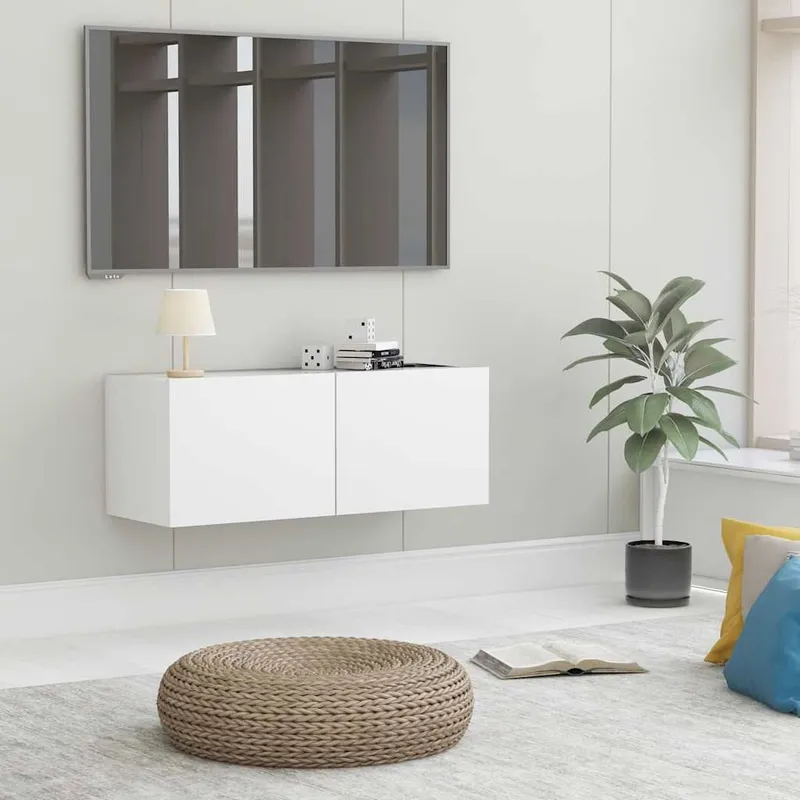 TV-Schrank bianco 80x30x30 cm derivato del legno