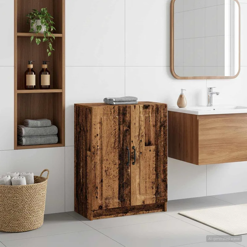 Badezimmer Aufbewahrungsschrank UTRECHT Altholz