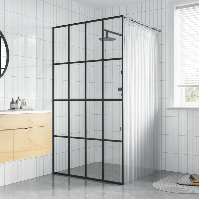 Duschwand per Walk-in Dusche Klares Sicherheitsvetro 100x195 cm