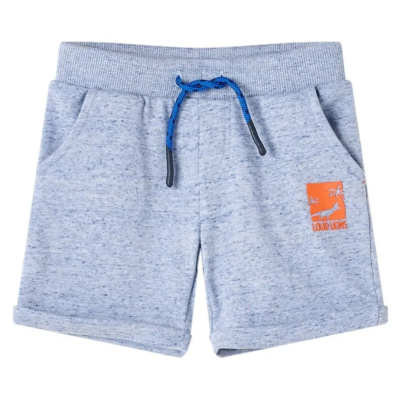 Kindershorts mit Kordelzug blu Melange 116