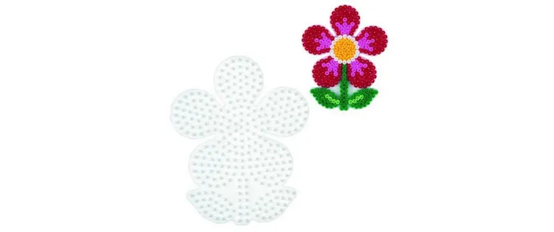 Hama Bügelperlen Platten Midi-Blume Weiss