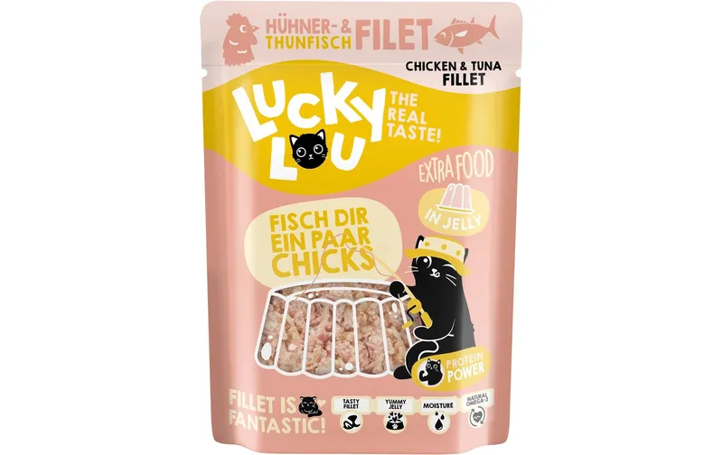 Lucky Lou Extra Food Thunfisch-&Hühnerfilet in Gelée, 70 g